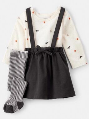 NEW Baby Carter's 3-Piece Halloween Tee & Jumper Set fall outfit set NB